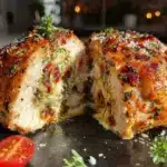 air fryer stuffed chicken breast - featured image