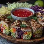 Asian Grilled Chicken Spring Rolls - featured image