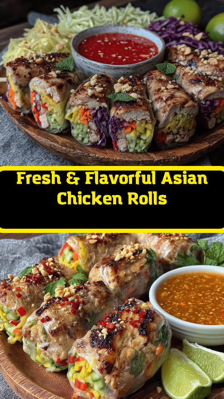 Asian Grilled Chicken Spring Rolls recipe
