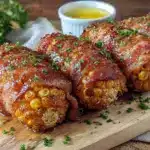 bacon wrapped corn on the cob - featured image