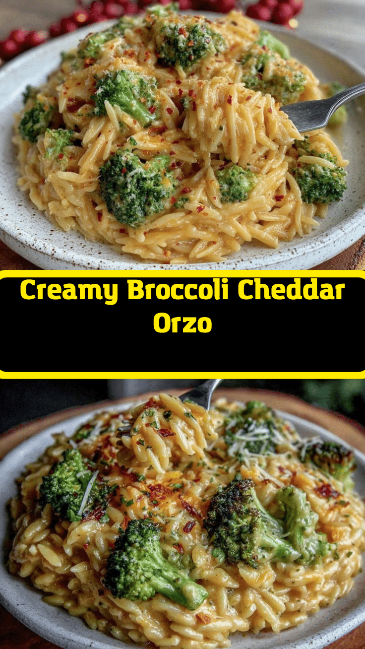 broccoli cheddar orzo recipe