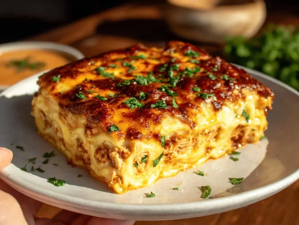 buffalo chicken lasagna - featured image