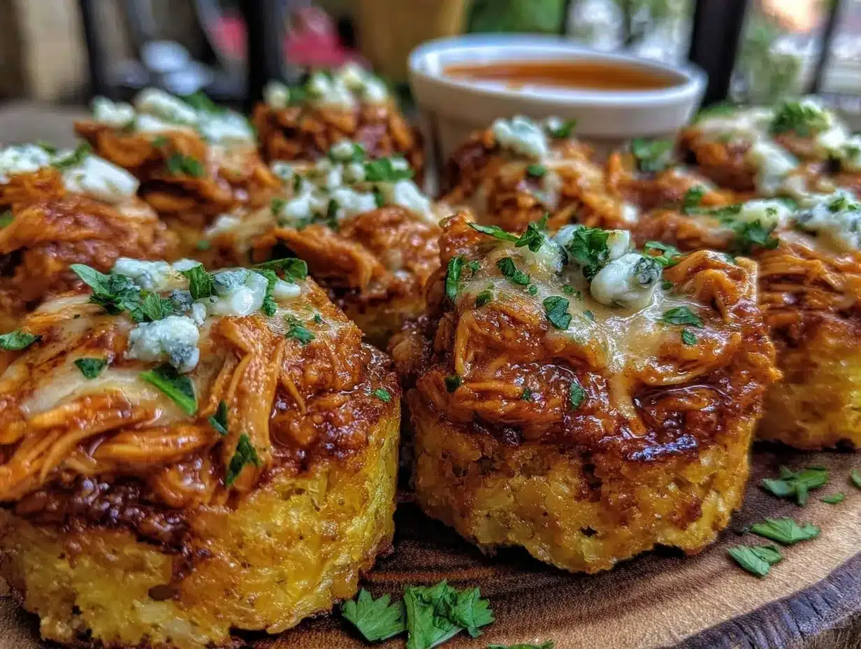 Buffalo Chicken Pizza Bites preparation steps