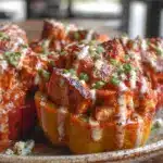 buffalo chicken stuffed peppers - featured image