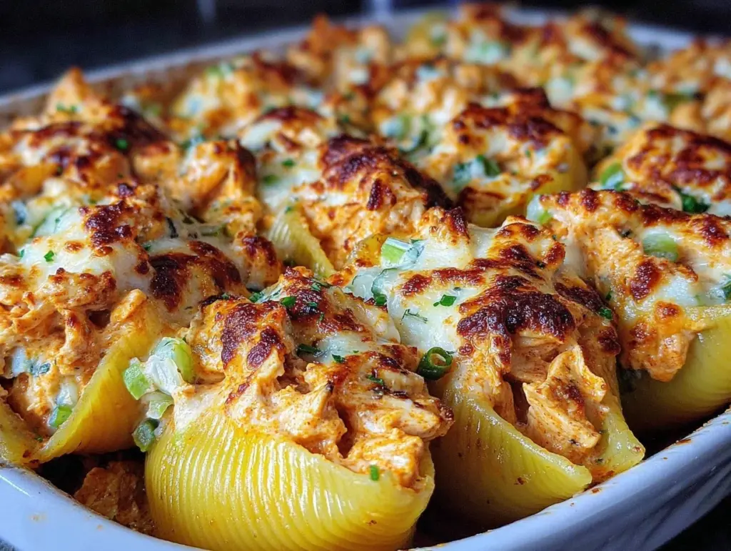 buffalo chicken stuffed shells - featured image