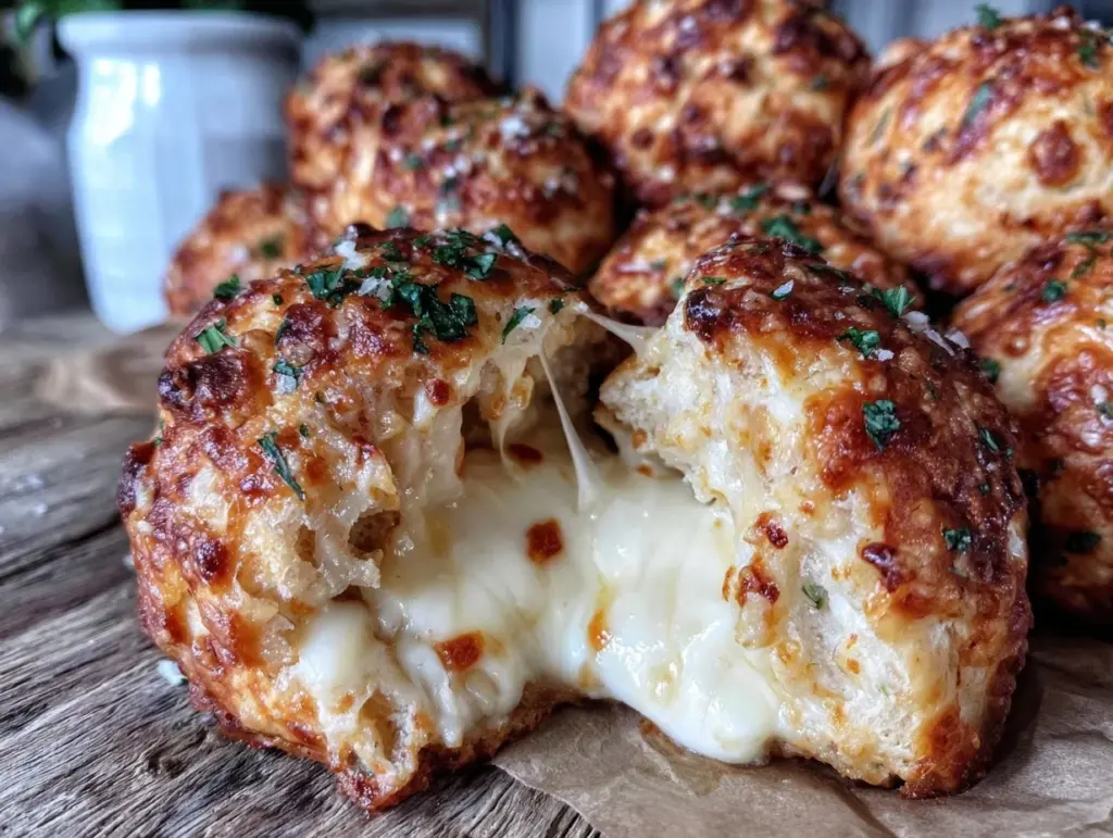 cheesy garlic butter biscuit bombs - featured image