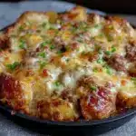 cheesy meat and potato skillet - featured image