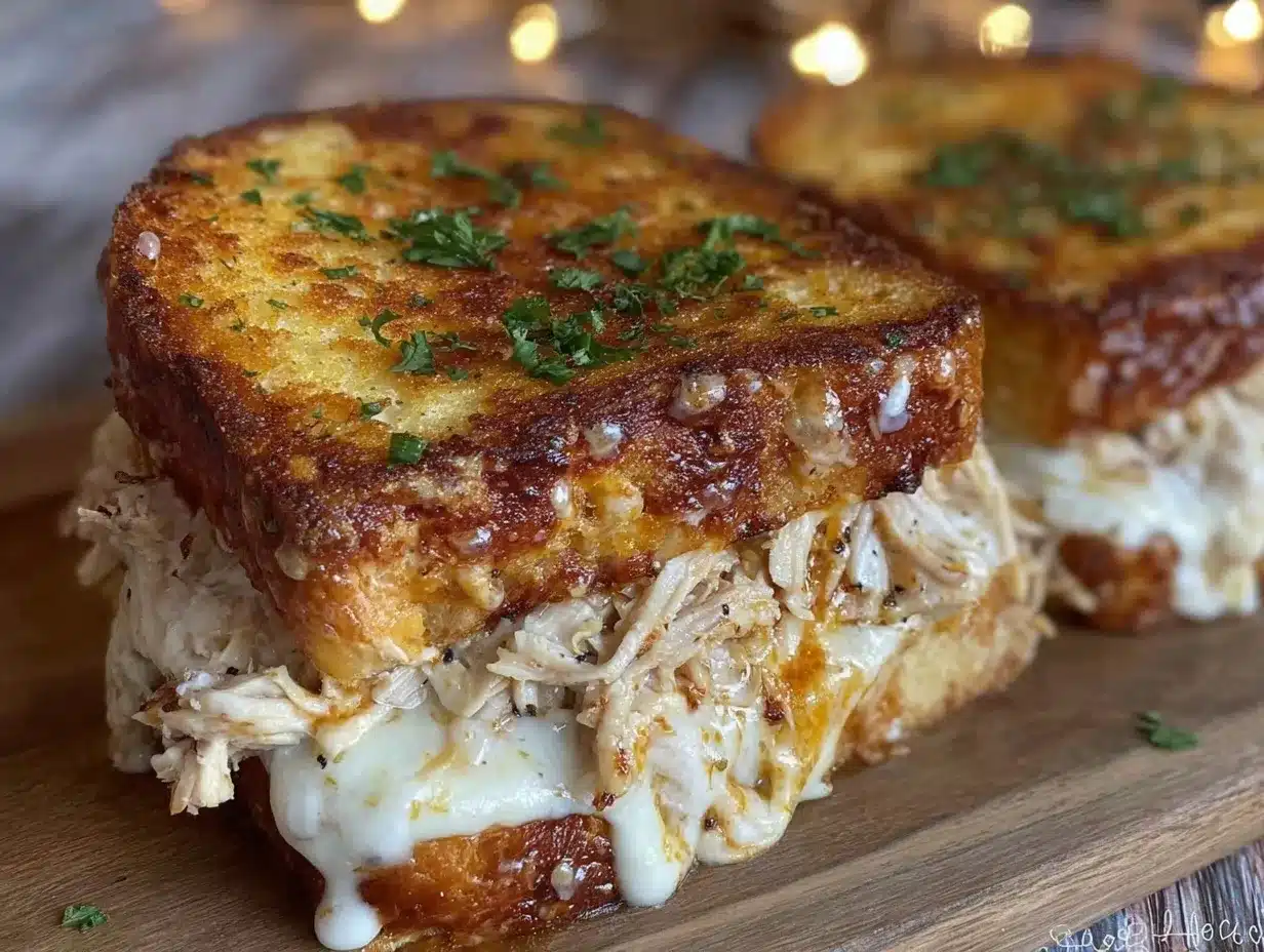 chicken garlic bread sandwich preparation steps