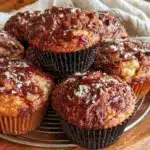 chocolate pumpkin muffins - featured image