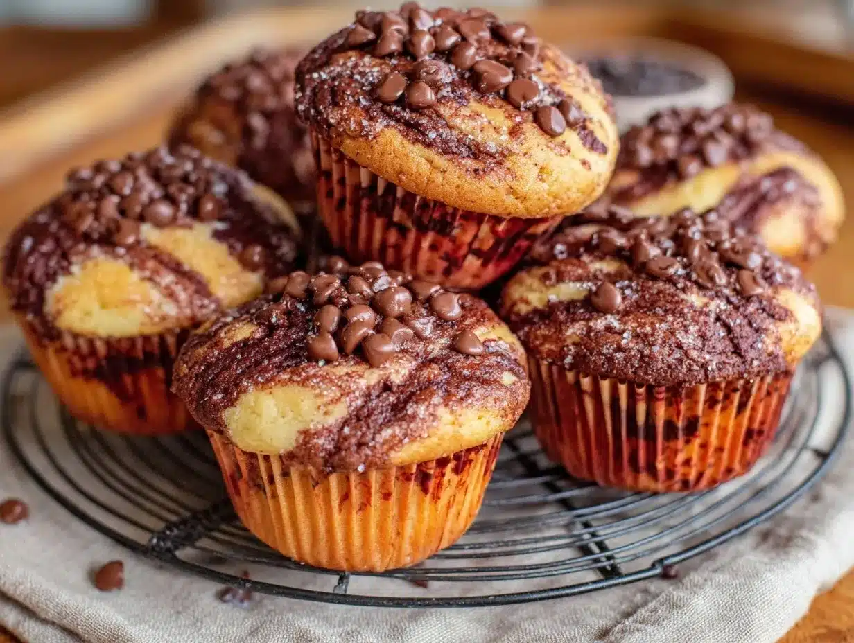 chocolate pumpkin muffins preparation steps