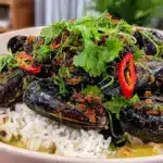 coconut curry mussels - featured image