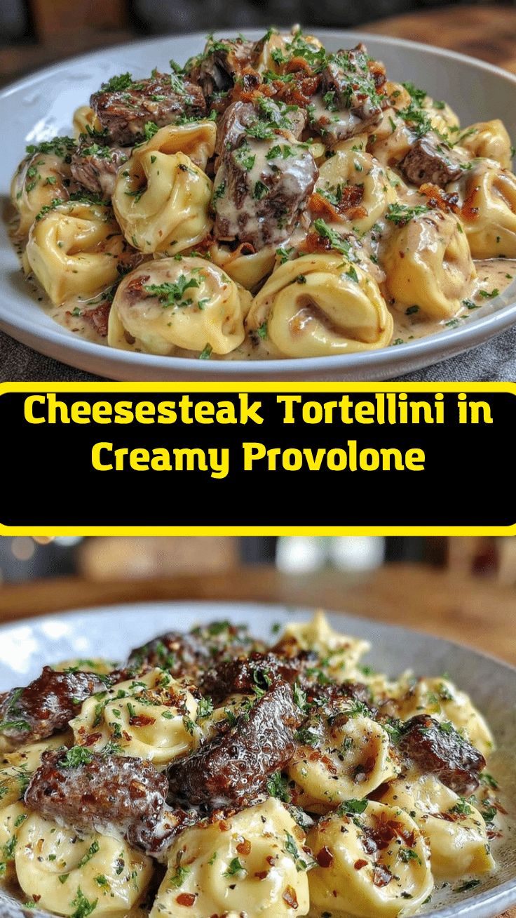 creamy cheesesteak tortellini recipe