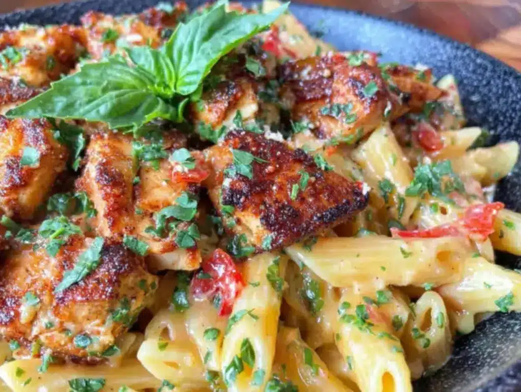 creamy chicken pasta - featured image