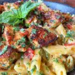 creamy chicken pasta - featured image