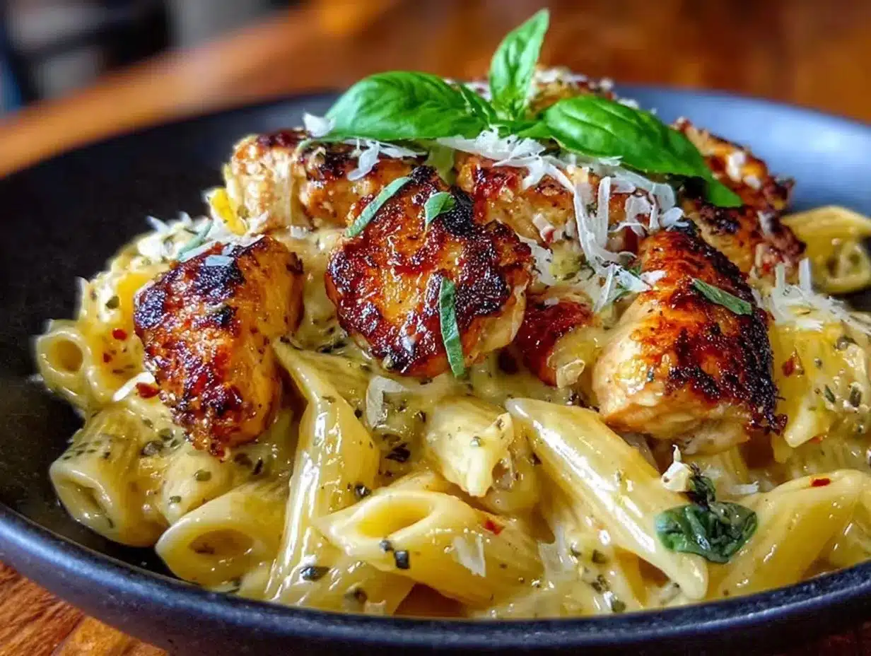 creamy chicken pasta preparation steps