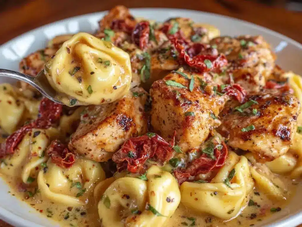 creamy chicken tortellini - featured image