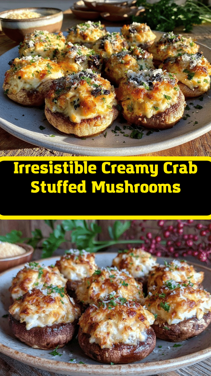 creamy crab stuffed mushrooms recipe