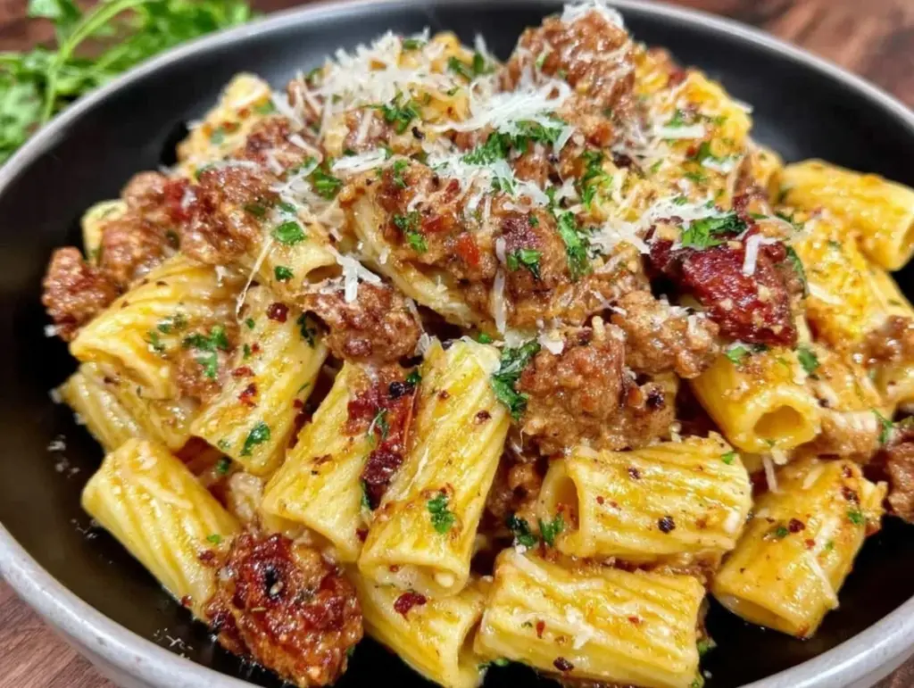 creamy Italian sausage rigatoni - featured image
