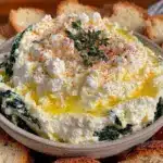 creamy spinach and feta dip - featured image