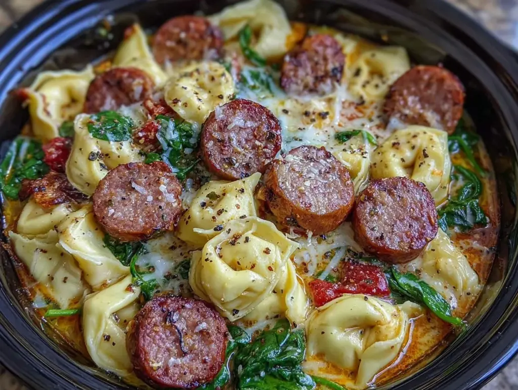crockpot cheese tortellini - featured image