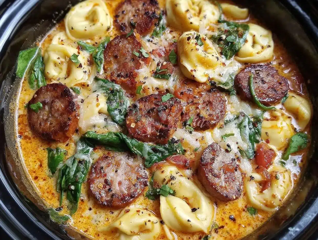 crockpot cheese tortellini preparation steps