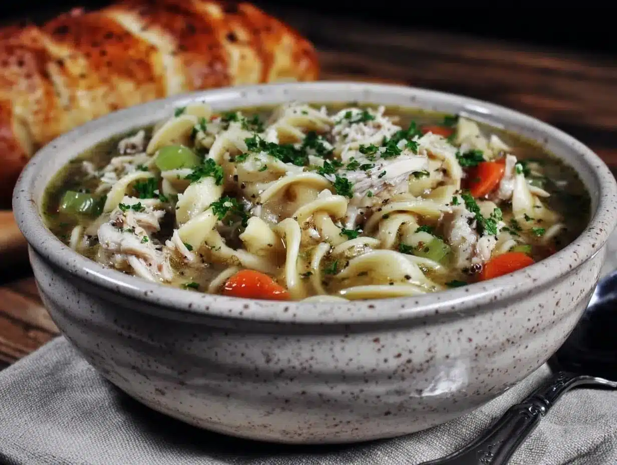 easy chicken noodle soup preparation steps