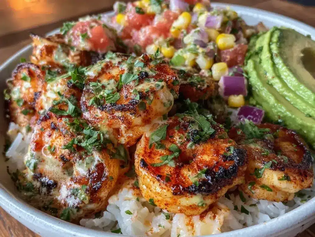 grilled shrimp bowl - featured image