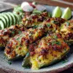ground beef stuffed poblano peppers - featured image