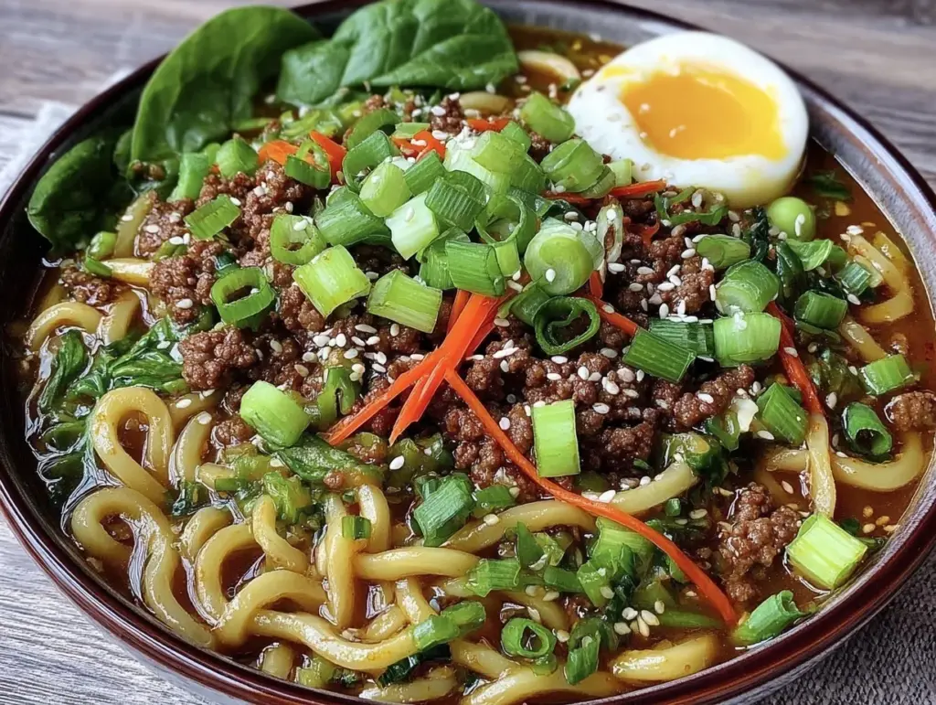 ground beef udon soup - featured image
