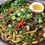 ground beef udon soup - featured image