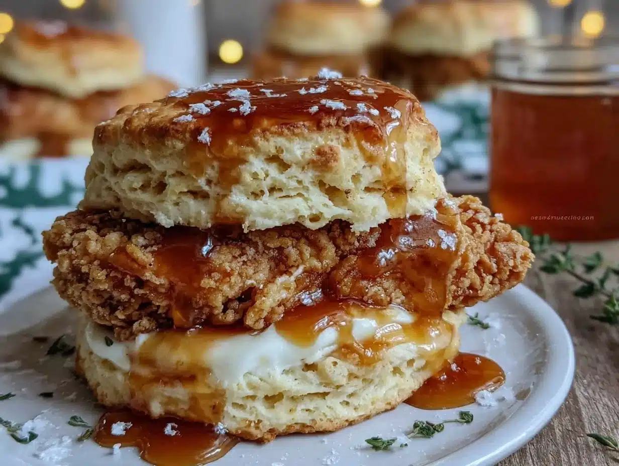 hot honey chicken biscuits - featured image