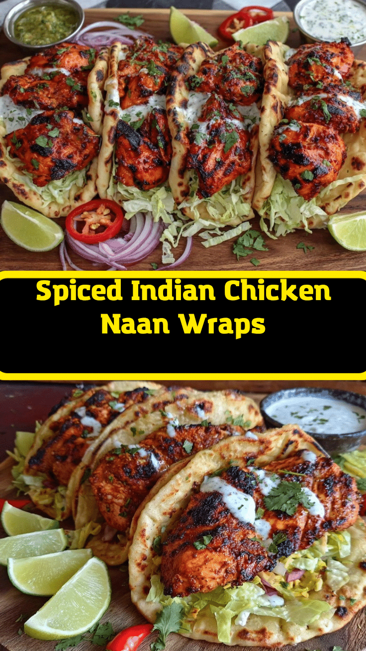 Indian Grilled Chicken Naan Wraps recipe