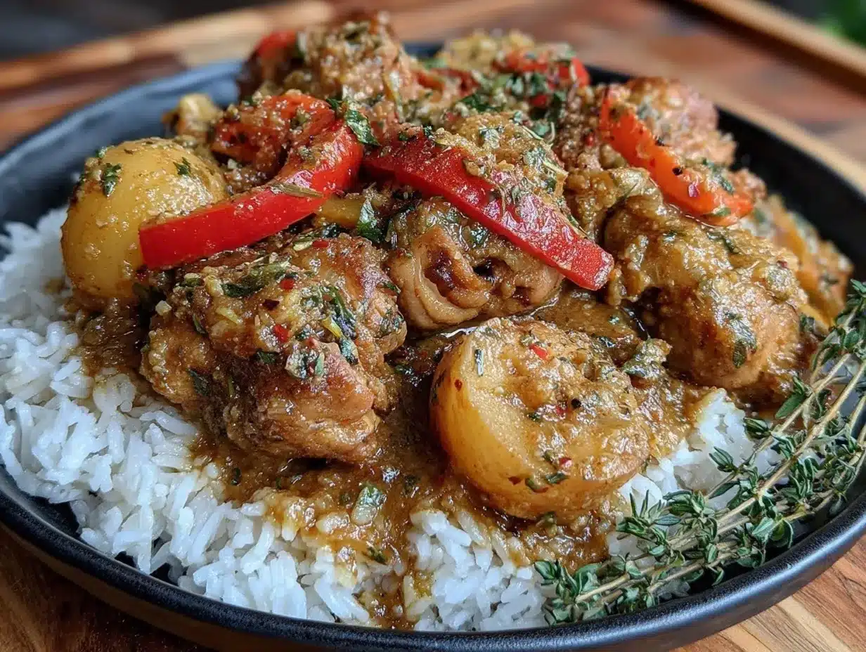 Jamaican Curry Chicken preparation steps