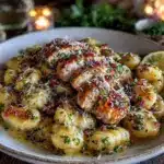 lemon chicken gnocchi - featured image