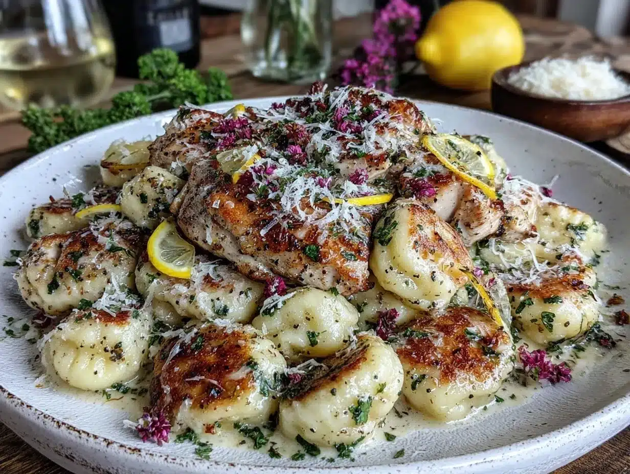 lemon chicken gnocchi preparation steps