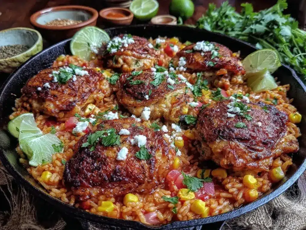 one pot Mexican chicken rice - featured image