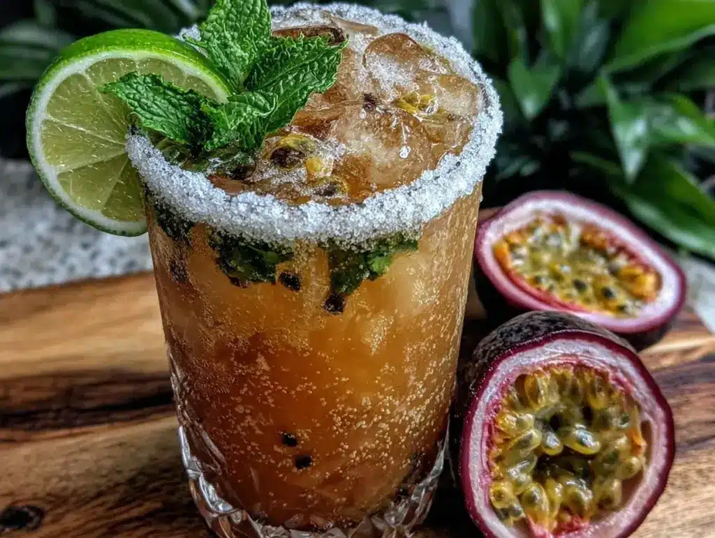 passionfruit mojito mocktail - featured image