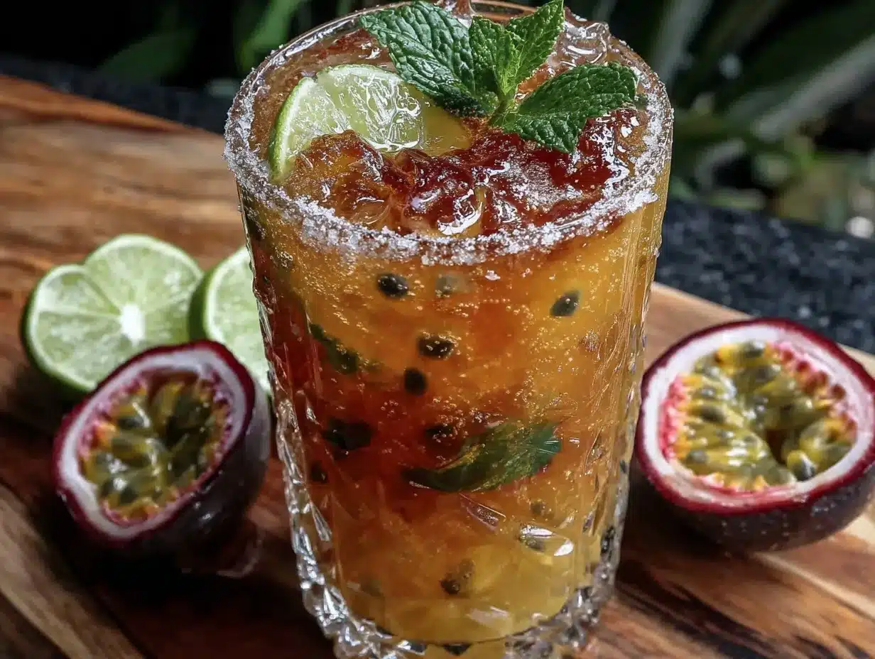 passionfruit mojito mocktail preparation steps