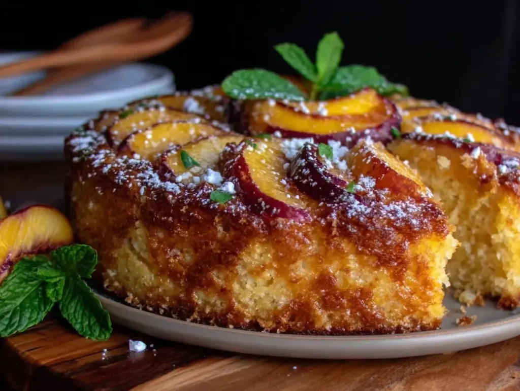 peach ricotta cake - featured image