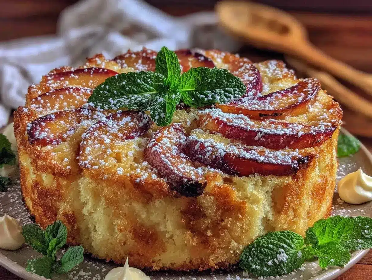 peach ricotta cake preparation steps