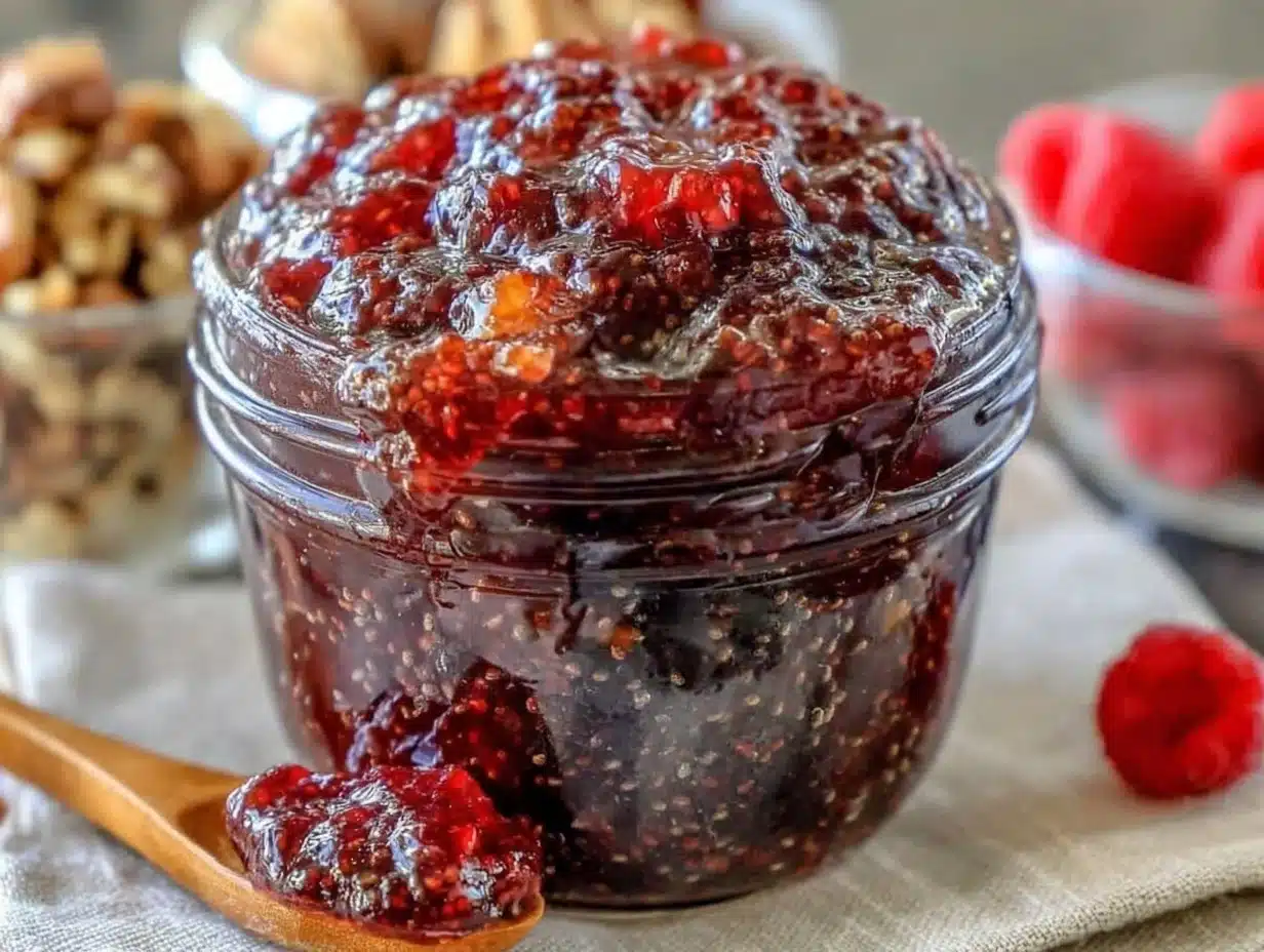 raspberry chia jam - featured image
