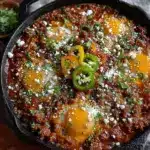 savory ground beef shakshuka - featured image