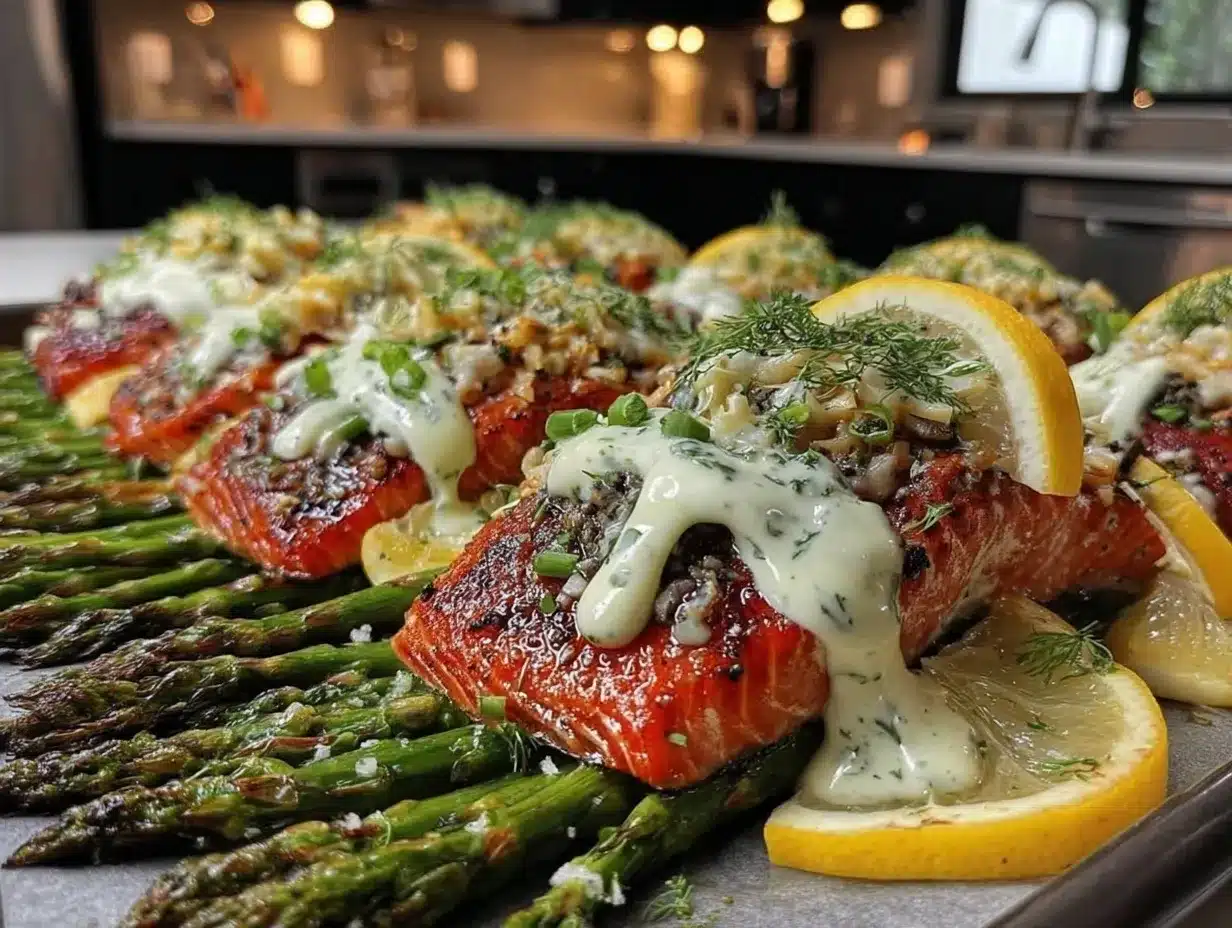 sheet pan salmon preparation steps