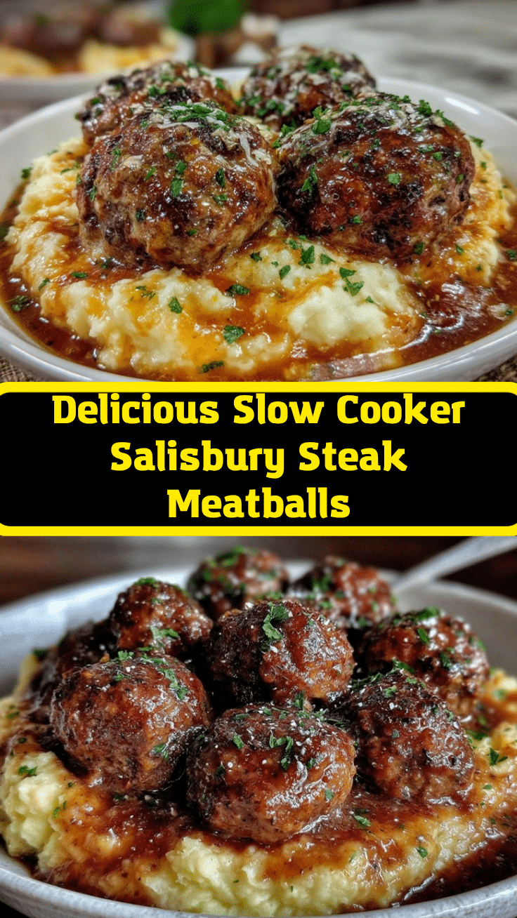 slow cooker Salisbury steak meatballs recipe