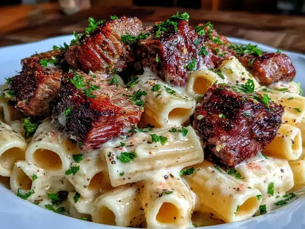steak pasta recipe - featured image