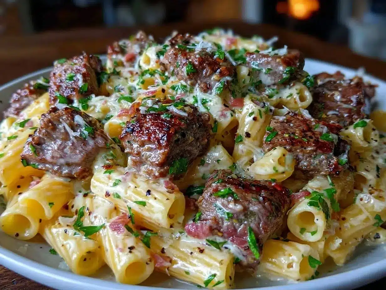 steak pasta recipe preparation steps