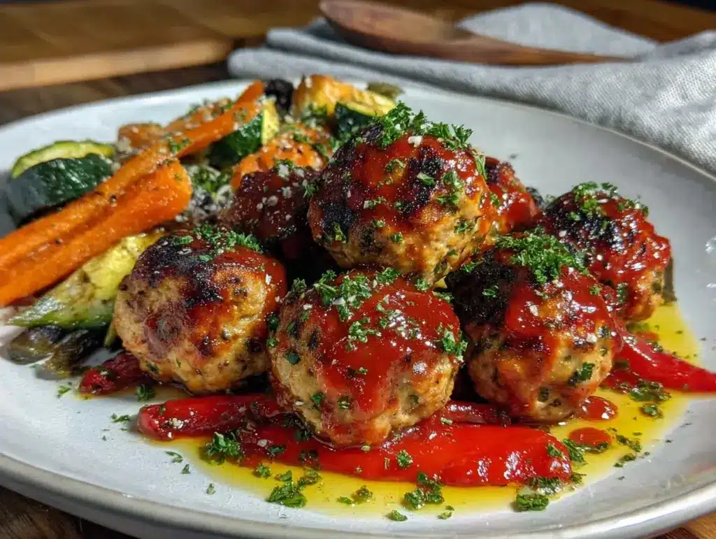 turkey veggie meatballs - featured image
