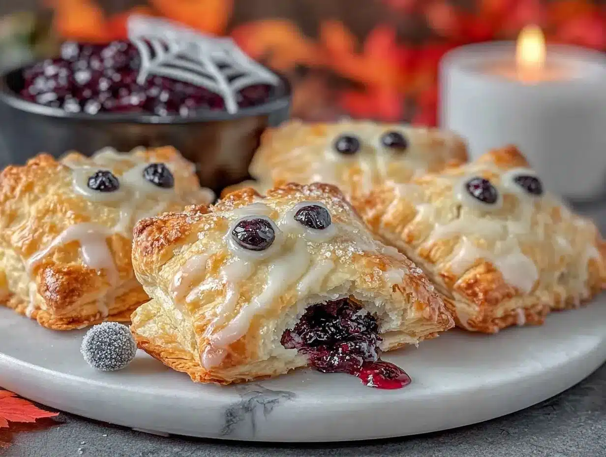 vegan blueberry ghost hand pies preparation steps
