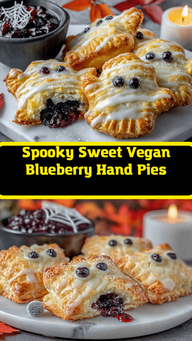vegan blueberry ghost hand pies recipe