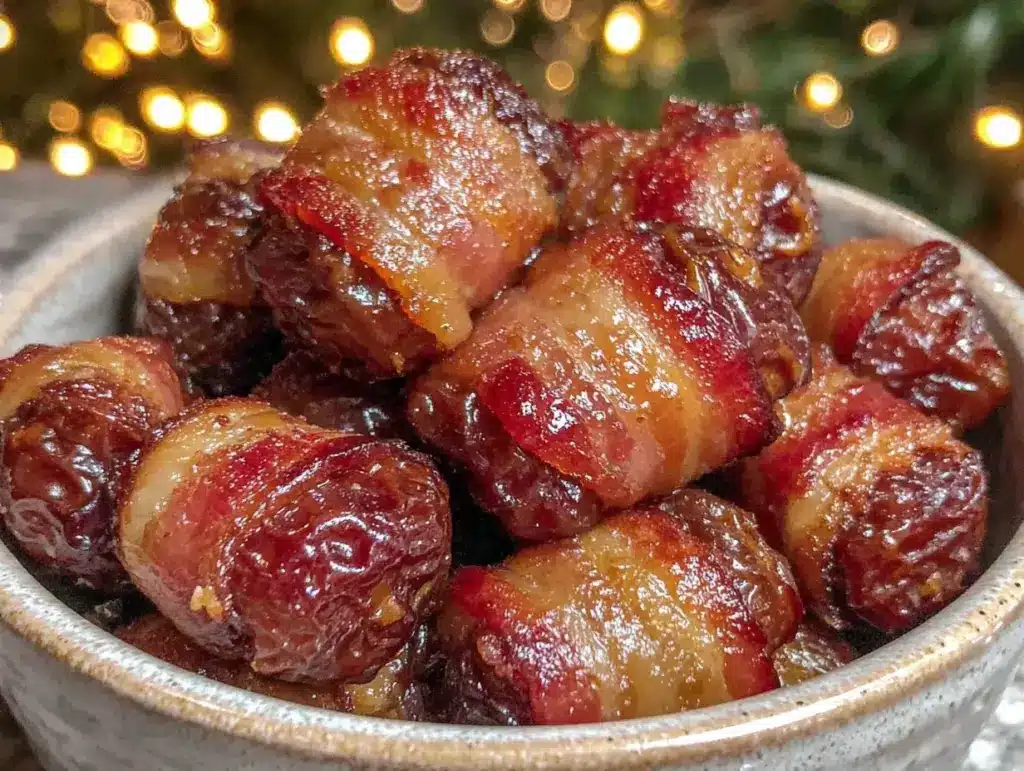 bacon wrapped dates - featured image